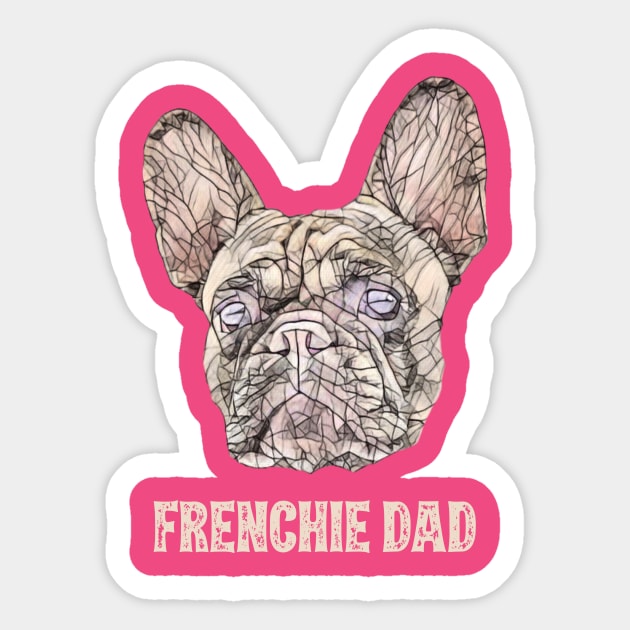 Frenchie Dad Sticker by DoggyStyles